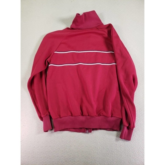 Vintage The Sports Scene Jacket Mens Medium Red Ribbed Full Zip Pockets Outdoor - Picture 8 of 11